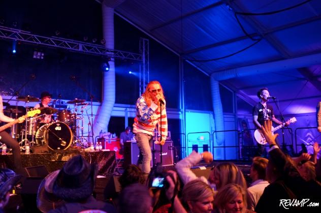 Cheap Trick lead singer Robin Zander performed with Camp Freddy during the inaugural night of 1 Oak's pop-up installation at the RNC.